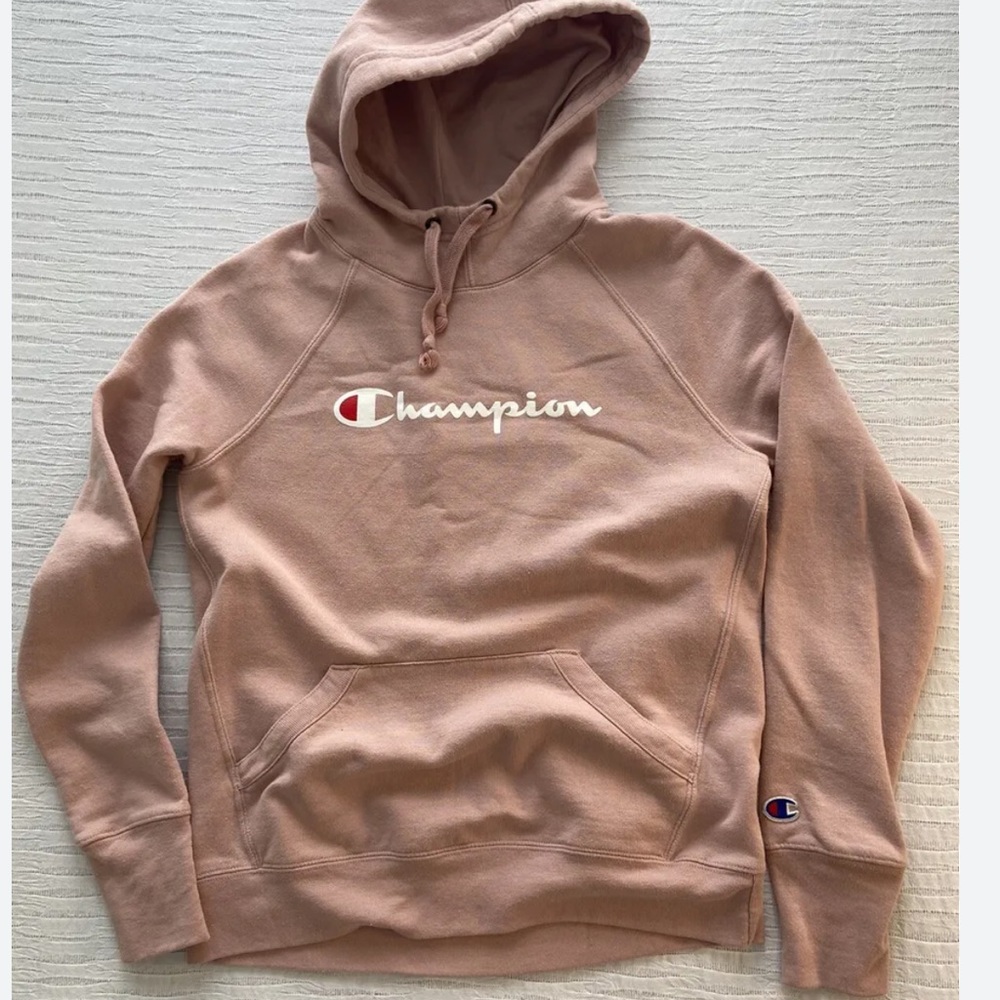 Size small champion pink fleece hoodie